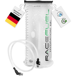 Питна система RaceFuel 1,5 л з трубкою для спорту і туризму, легка гідраторна ємність BPA Free для рюкзака, тримісний резервуар для води