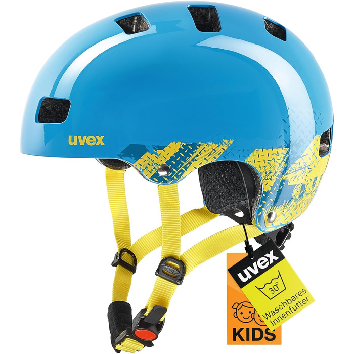 Дитячий велосипедний шолом uvex Kid 3, регулювання розміру, міцний корпус, знімна підкладка