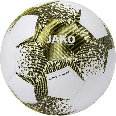 Футбольний м'яч JAKO Lightball Performance 2308, білий/чорний/жовтий, розмір 4 (350 г), легкий для тренувань
