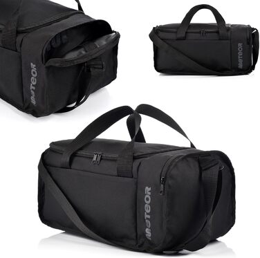 Спортивна сумка METEOR 20/40 л для чоловіків, дітей і жінок, чорна, дорожня, для басейну, школи, фітнесу, 50x30x27 см