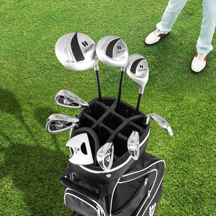 LIFEZEAL Комплект жіночого гольф-сету: ключки, сумка, драйвер, фейрвей, гібрид, айрон, паттер (чорний)