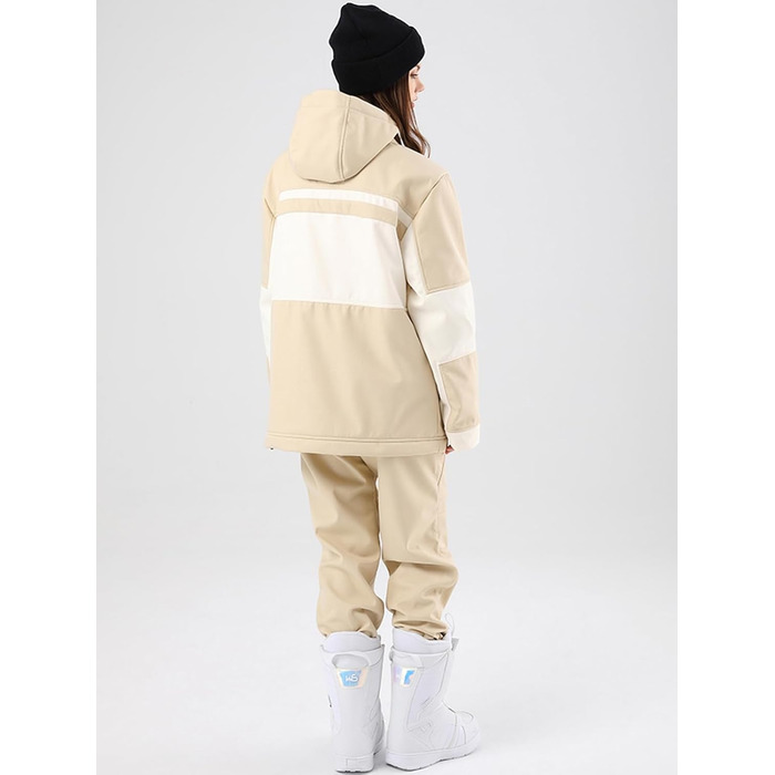 Комбінезон для сноуборду та лижного спорту HOUZONIY (XL, Khaki) - теплий, непромокаючий, з капюшоном