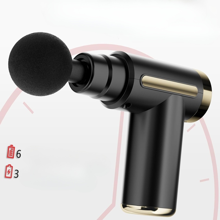 Перкусійний масажер Massage Gun для спини, стоп та всього тіла, 6 режимів швидкості