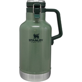 Термос-гроулер Stanley Classic Easy-Pour 1.9 л, нержавіюча сталь, для пива, зручний налив, зберігає холод до 24 годин, герметичний, підходить для миття в посудомийці, зелений Hammertone