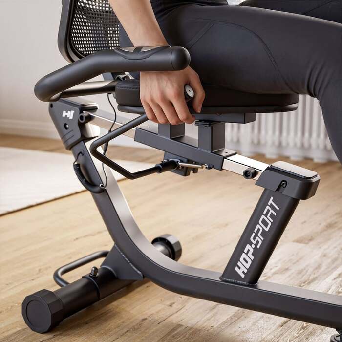Горизонтальний велотренажер Hop-Sport HS-4500L Arkil чорно-золотистий