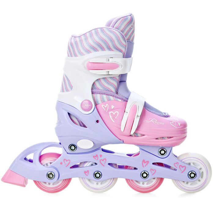 Інлайнери дитячі RAVEN Loret Lila/Pink, регульовані, з LED підсвіткою, 27-30 розмір