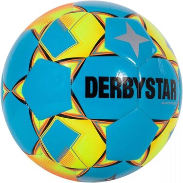 М'яч для пляжного футболу Derbystar Beach V22, синьо-жовто-оранжевий, розмір 5