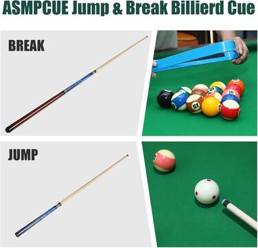 Більярдний кий Pool Queue 58 дюймів, тверде дерево, наконечники 13 мм, для професійних гравців, 1/2 кий, більярдний стіл, спорт (Колір: Браун)