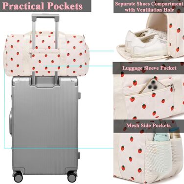 Спортивна сумка Kord для дівчаток з квітковим принтом (25L) - чорний/бежевий, з водовідштовхувальним відділенням для мокрого одягу та взуття