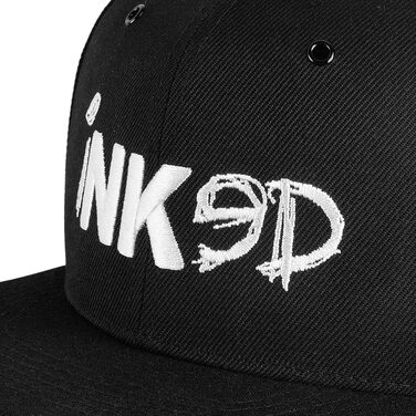 Кепка-снэпбек Nebelkind Inked Black — унісекс бейсболка з прямим козирком, регульований розмір, стильна вулична кепка (Streetwear), чорна