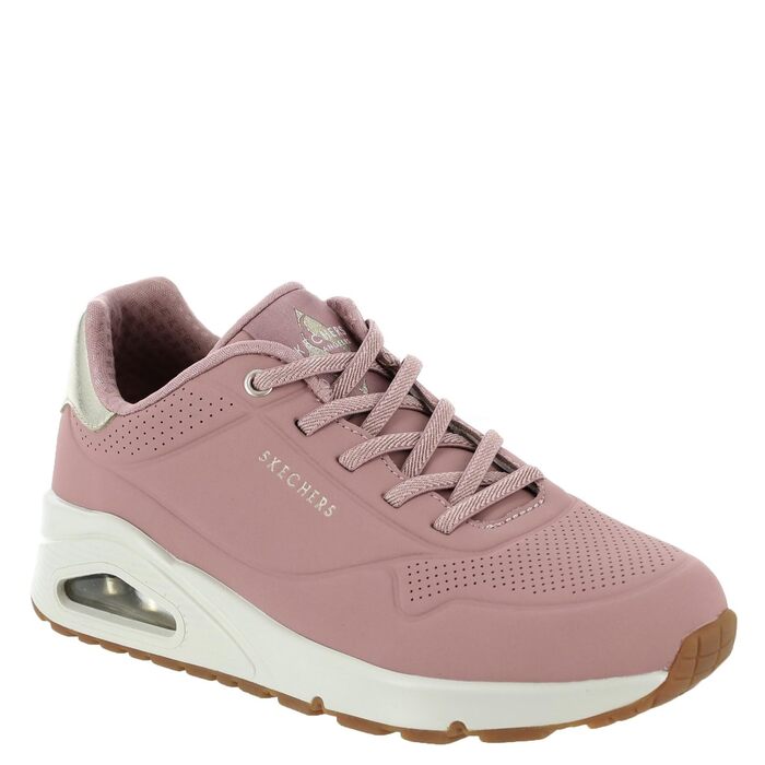 Кросівки жіночі Skechers UNO Shimmer Away Rose Gold (36.5 EU) - рожеві, Durabuck, Duraleather, сітка