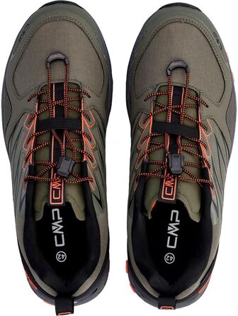 Чоловічі трекінгові кросівки CMP Atik WP для трейлраннінгу (44 EU, Оливково-помаранчевий)
