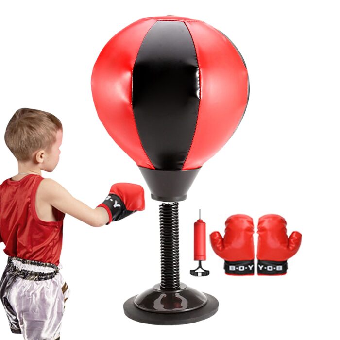 Бокс-груша на присосці надувна для боксу, дітей, дорослих, офісу, студентів, дому - тренажер для рук