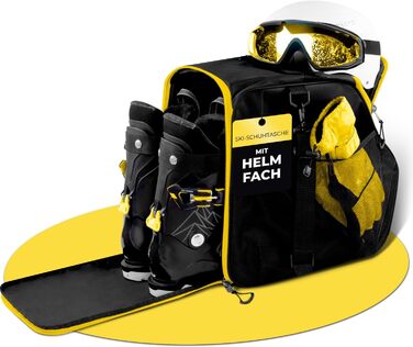 Чохол для лижних черевиків для дітей ISCHGL (40 л) з відділенням для шолома та аксесуарів - чорно-жовтий