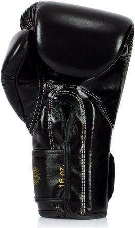 Боксерські рукавички Fairtex X Glory 16oz, шкіряні, чорні, для кікбоксингу, муай-тай, спарингу, ручна робота, офіційні Glory Kickboxing, Тайланд