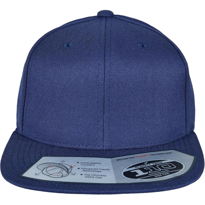 Кепка-снэпбек Flexfit для дорослих, регульована модель Fitted Snapback, темно-синя (Navy), універсальний розмір