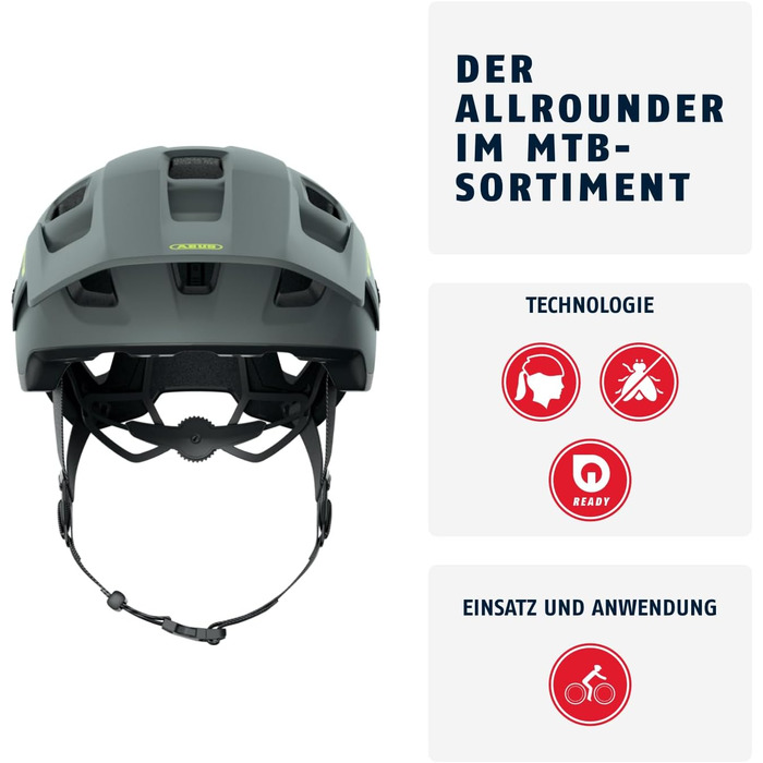 ABUS MoDrop – міцний велосипедний шолом MTB з вентиляцією, універсальний, регулювання розміру