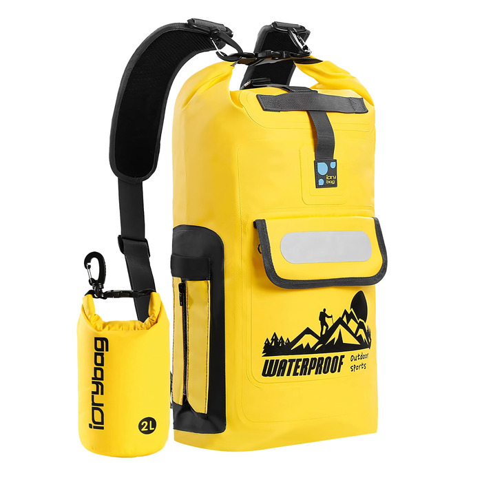 Водонепроникний рюкзак IDRYBAG 40L: плаваючий, для каякінгу, жовтий