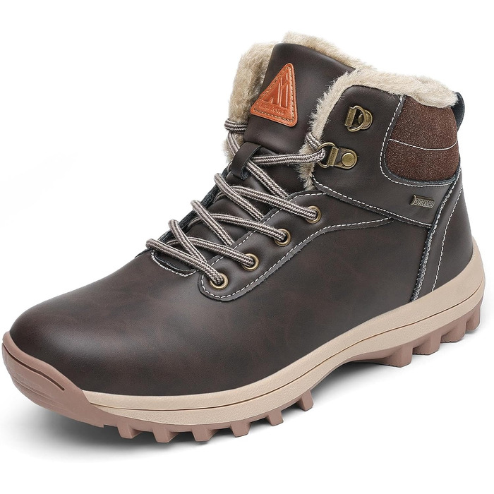 Зимові черевики Mishansha для жінок та чоловіків, теплі, водонепроникні, для ходьби, розмір 36-48, колір коричневий