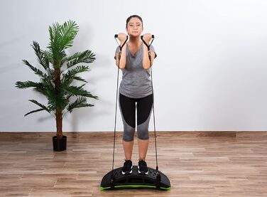 Вібраційна фітнес-платформа GLOBAL RELAX Zen Shaper Balance зелена | Осцилююча дошка для схуднення, масажу стоп, Bluetooth