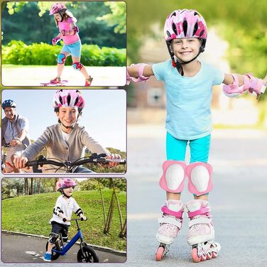 Набір захисту для дітей: наколінники, налокітники та шолом для роликів, велосипеда та самокату (3-10 років)