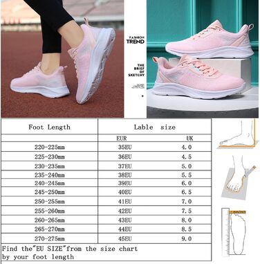 Спортивне взуття для жінок та чоловіків: кросівки для бігу, фітнесу, ходьби та повсякденного носіння. Розміри 35-45 EU, колір рожевий