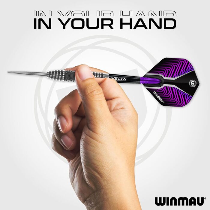Дартс набір WINMAU Kairos 90% вольфрам, стальні наконечники, професійний, 3 типи, ваги 21г, 23г, 24г, 26г