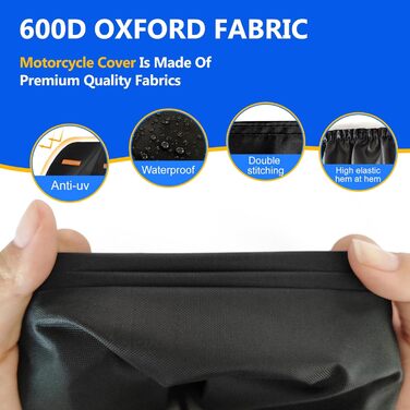 Чохол для мотоцикла 600D, водонепроникний, з кишенями, для мото, скутера, авто