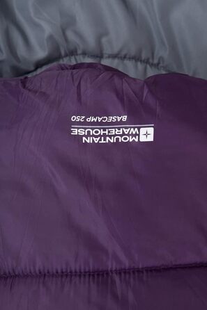 Спальний мішок Mountain Warehouse Basecamp 250 - для дорослих та дітей, блакитно-зелений (темно-фіолетовий)