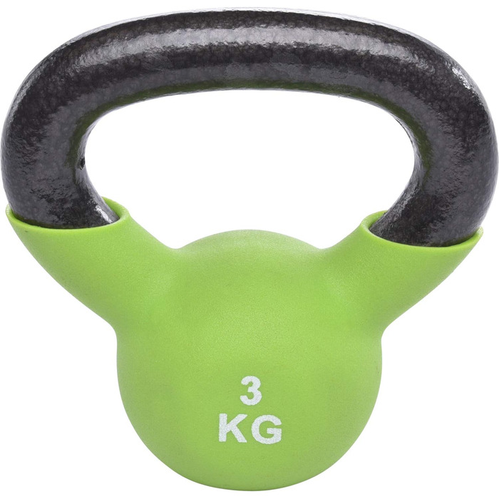 Гиря з масивного чавуну з вініловим покриттям, 2-20 кг – Kettlebell для фітнесу, тренувань та кросфіту
