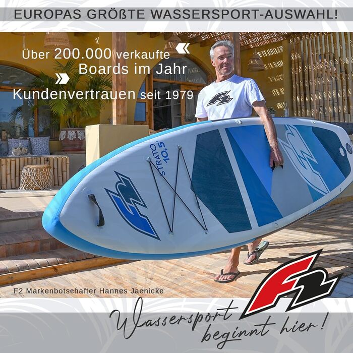 Надувний SUP-борд F2 Strato Limited Edition 2024 (12'5'') - блакитний, розмір на вибір