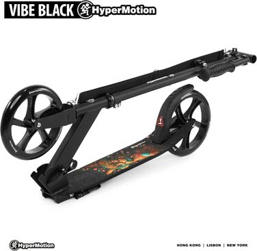 Дитячий алюмінієвий самокат HyperMotion Vibe, складаний, для дітей від 7 років і підлітків, до 100 кг, регульована висота керма, колеса 200 мм, підшипники ABEC-7