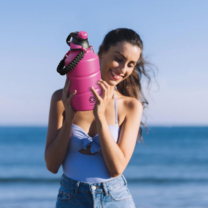 Fjbottle пляшка для води з нержавіючої сталі 1900 мл, спортивна термобутилка з магнітною кришкою, BPA-free, герметична, для газованої води, спортзалу, школи, фітнесу
