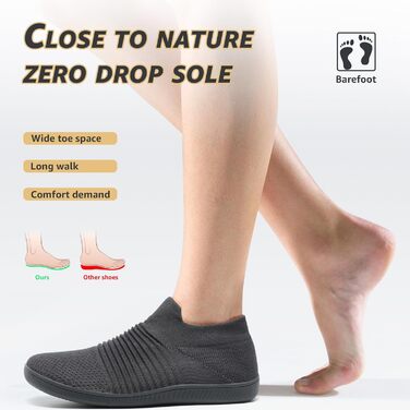 ELAPHURUS Легкі дихаючі кросівки для ходьби без шнурів (унісекс), зелені (45 EU, сірий)