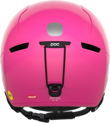 Дитячий лижний та сноубордичний шолом POC POCito Obex MIPS з RECCO, флуоресцентно-рожевий, XXS (48-52 см) – легкий, регульований захист для дітей