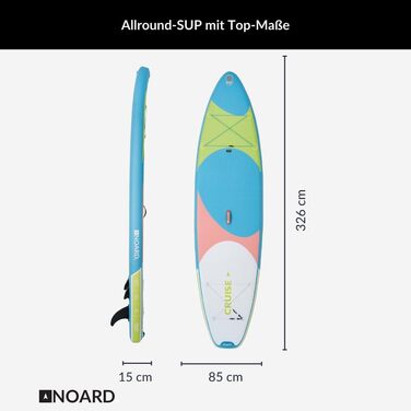 Дошка для сапсерфінгу NOARD 326x76x15 см, SUP для початківців і профі, з веслом і аксесуарами, різні дизайни