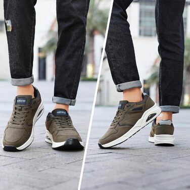 Чоловічі кросівки AX BOXING: легкі, стильні, для прогулянок та спорту. Розміри 41-46 EU. Шкіряні, зелені.