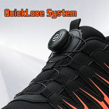 Черевики робочі чоловічі легкі, захисні черевики зі сталевим підноском, жіночі, дихаючі, зручні, широка колодка, гумова підошва, зелені (помаранчеві, 43.5 EU)