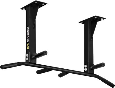 Турнік на стелю Gymrex GR-PU110B, чорний, 110 кг, з гумовими наконечниками