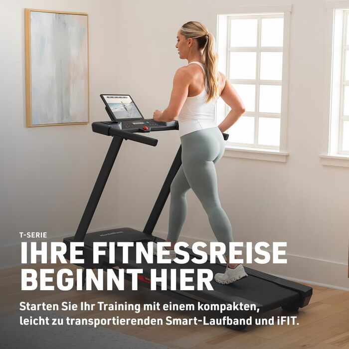 Біговий тренажер NordicTrack T Series 5: біговий доріжки з нахилом, Bluetooth, вантажопідйомність 136 кг