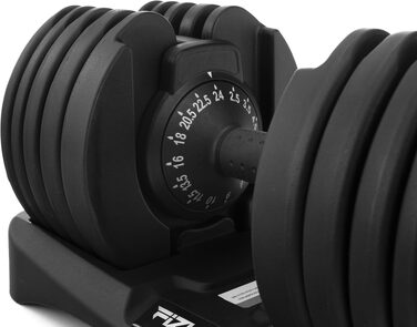 Регульовані гантелі FIZYO 24 кг — Набір розбірних гантелей для фітнесу та силових тренувань вдома, компактні гантелі з системою швидкої зміни ваги та підставкою