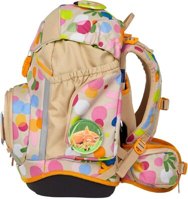 Ергономічний шкільний рюкзак ergobag Schulranzen-Set Flower Powbär (Бежевий) — комплект із 6 предметів для 1 класу початкової школи, унісекс