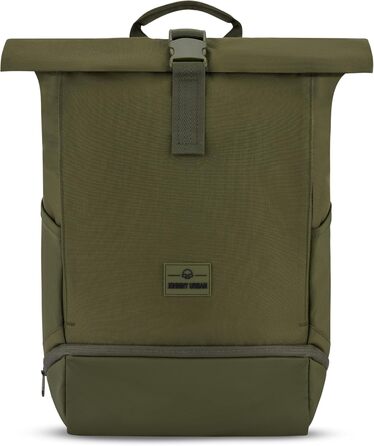Рюкзак Johnny Urban Allen Medium зелений, роллтоп, водостійкий, 15 л, для ноутбука, унісекс, для університету, велосипеда, бізнесу, екологічний