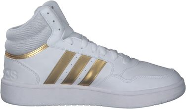 Кросівки Adidas Hoops 3.0 Mid Lifestyle - жіночі, класичні, білі, сірі, розмір 36 2/3 EU