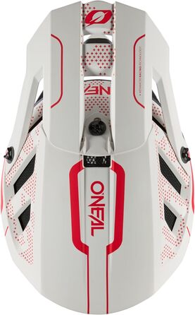 Шолом O'NEAL Blade Polyacrylite Hel Strike, чорний/червоний, розмір S, білий/червоний