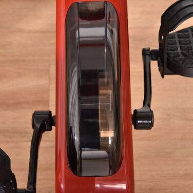 Велотренажер з магнітним опором, 8 рівнів, регульована висота сидіння, LCD-дисплей, червоно-білий