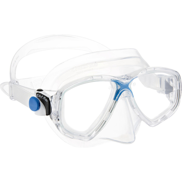 Маска Cressi Marea + трубка Cressi Mexico для снорклінгу та дайвінгу, унісекс, прозора/блакитна