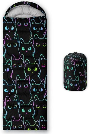 Спальний мішок HOSIMA з м'ячем для холодного клімату, для дорослих, хлопчиків та дівчаток, водонепроникний, теплий, для кемпінгу, піших прогулянок, відпочинку на природі, подорожей, полювання, компресійний мішок Multi 8