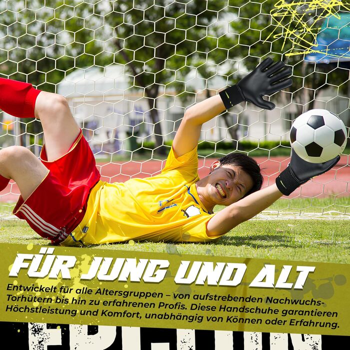 Дитячі та юніорські рукавички воротаря з латексної піни, чорні. Дихаючі та зручні рукавички для хлопчиків та дівчаток.