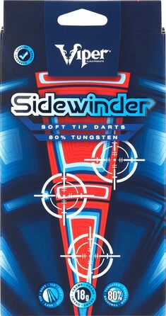 Дротики Viper Sidewinder з м’яким наконечником, 80% вольфраму, 18 г